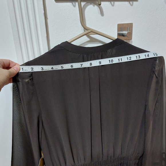 Ryegrass Color Chocolate Torte Long Sleeve Dress Dark Brown Size X Small - Picture 16 of 16